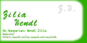 zilia wendl business card